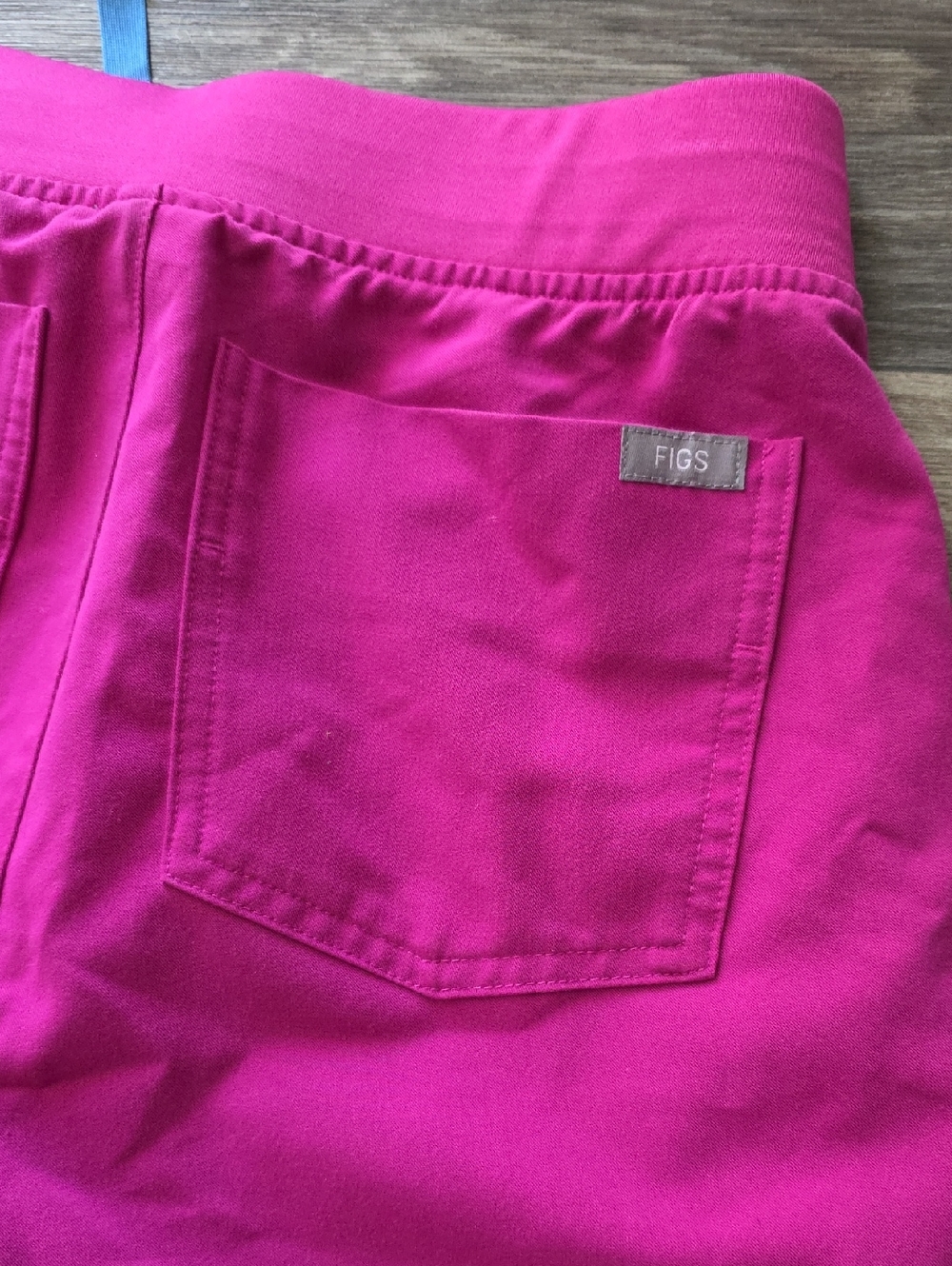 Figs Girls Hot Pink Jogger Pants with Blue Drawstring - Picture 9 of 9